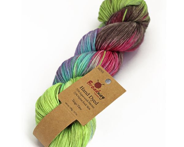 Broadway Hand Dyed Sock Yarn 75% Merino 25% Nylon